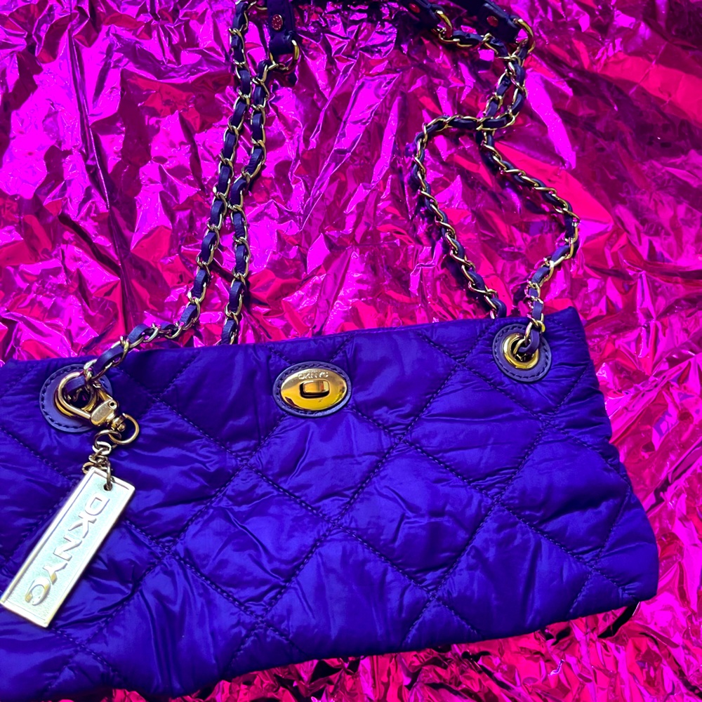 DKNYC  purple adjustable hand bag